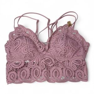 PINK Victoria’s Secret Dusty Rose Lace Bralette XS